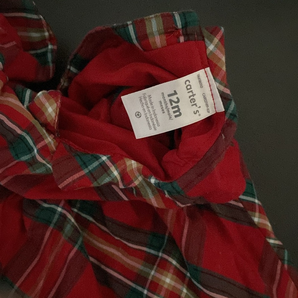 Red Plaid Ruffle Dress - Picture 2 of 5